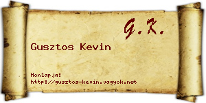 Gusztos Kevin névjegykártya